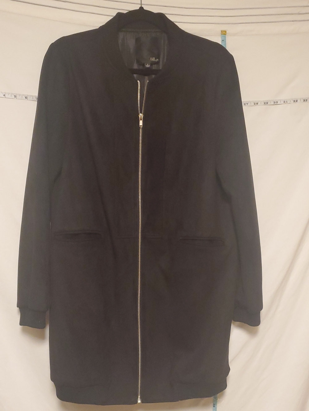 FATE By Lfd Black Faux Suede Zipped Jacket LG Lagenlook Artsy Quiet Luxury Look